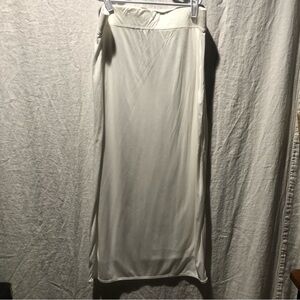 Helmet Lang white stretch midi skirt bodycon fully lined size M